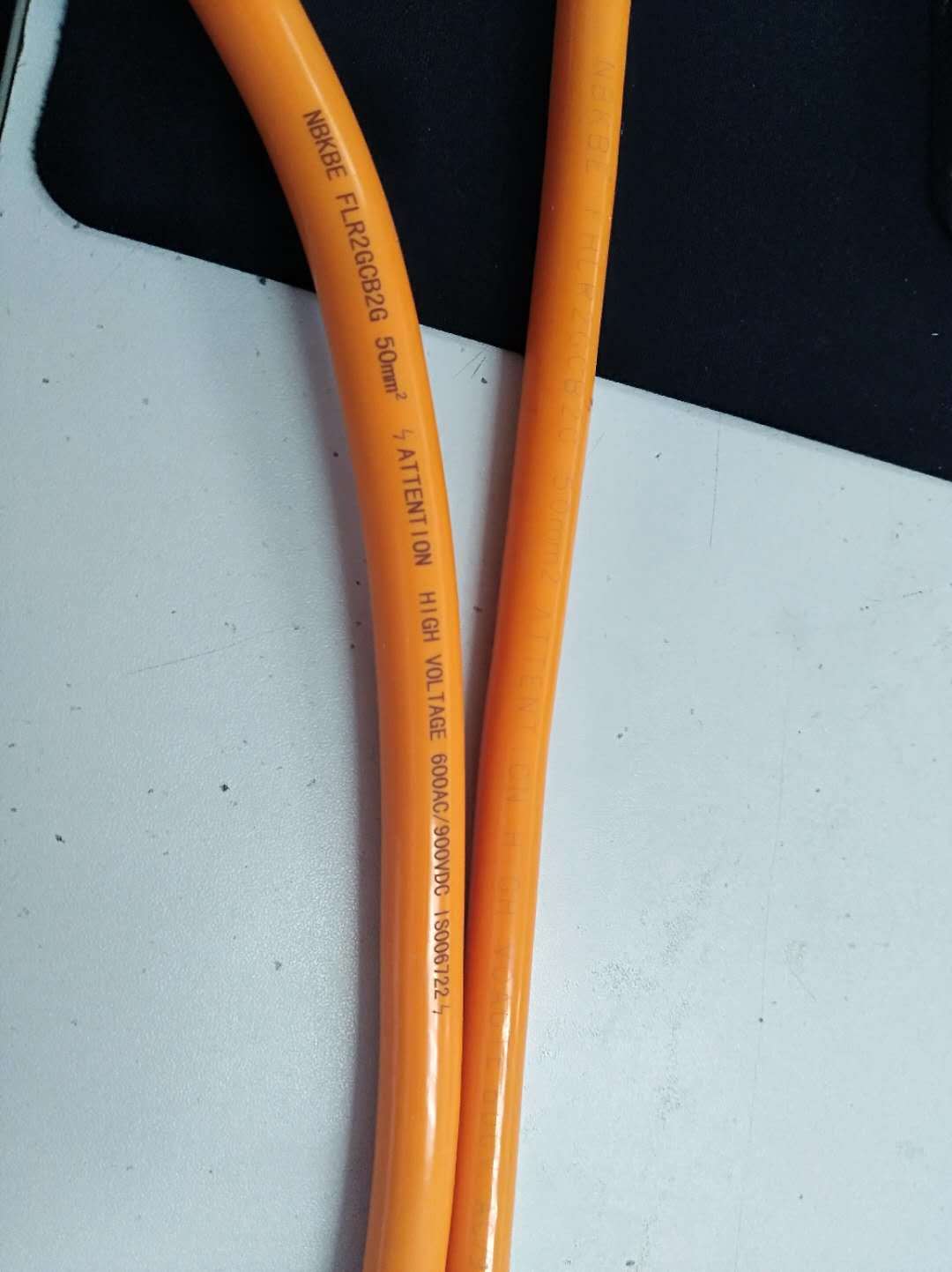 UV laser mark on cable